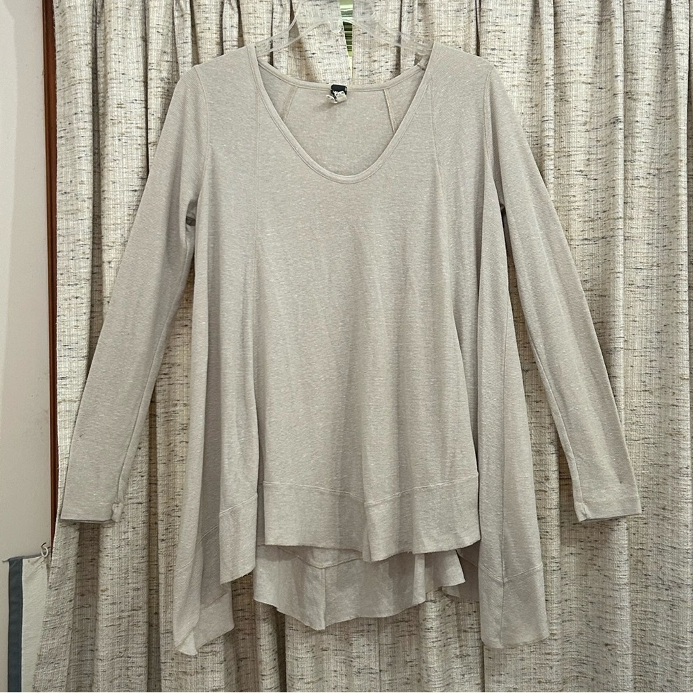 We The Free by Free People Long Sleeve High Low Tunic Top